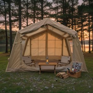 8㎡ Inflatable Camping Tent, 4 Season Waterproof Oxford Tent for 4-8 People.
