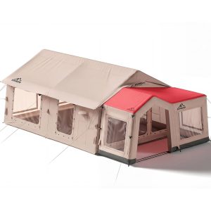 Inflatable Camping Tent with Gazebo, Large Family Glamping Tent for 8-10 Person.