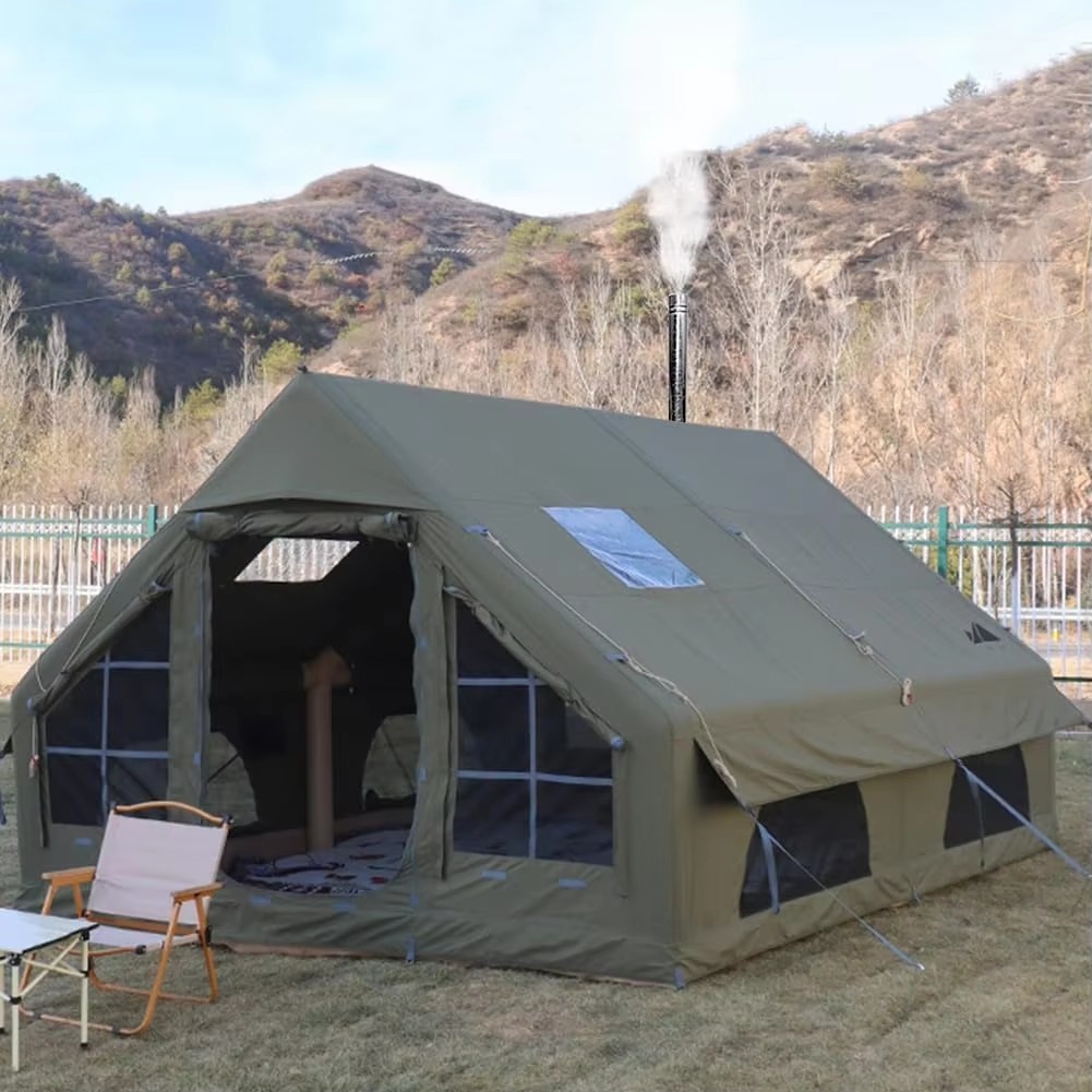 Inflatable Tent ,6-8 Person Blow Up Tent 4 Season Waterproof Camping Tent Large .