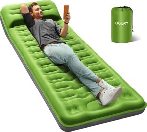 OGERY Sleeping Pad for Camping, 6″ Extra-Thick Reinforced Camping Sleeping Pad.