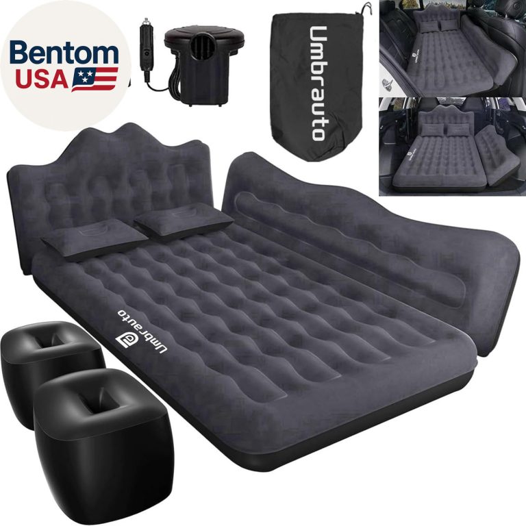 Inflatable Car Mattress Bed: SUV Camping Air Bed for Truck Backseat with Pump &