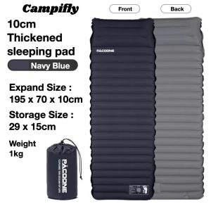 Camping Mat 10cm Thickened Self Inflating Camping Mat for Outdoor Hiking Single.