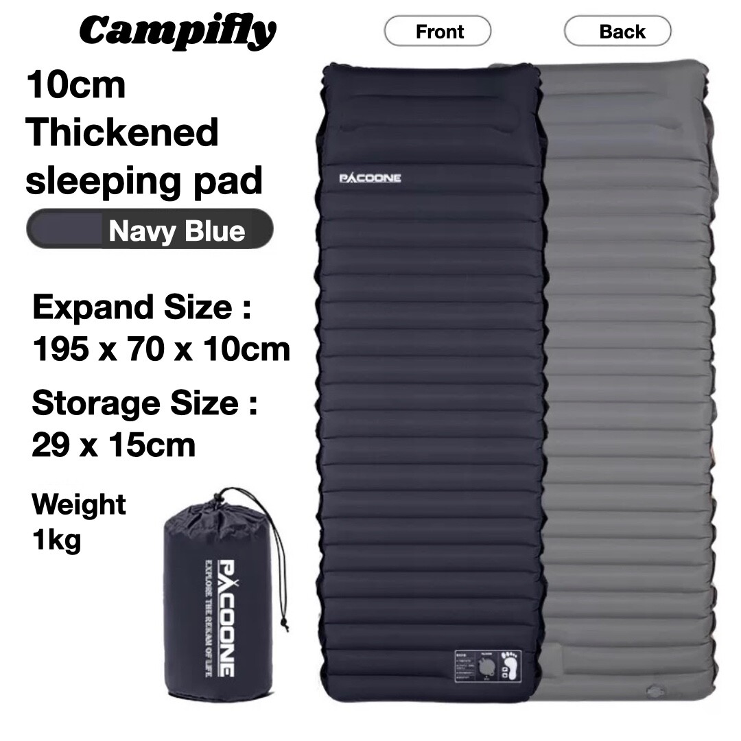 Camping Mat 10cm Thickened Self Inflating Camping Mat for Outdoor Hiking Single