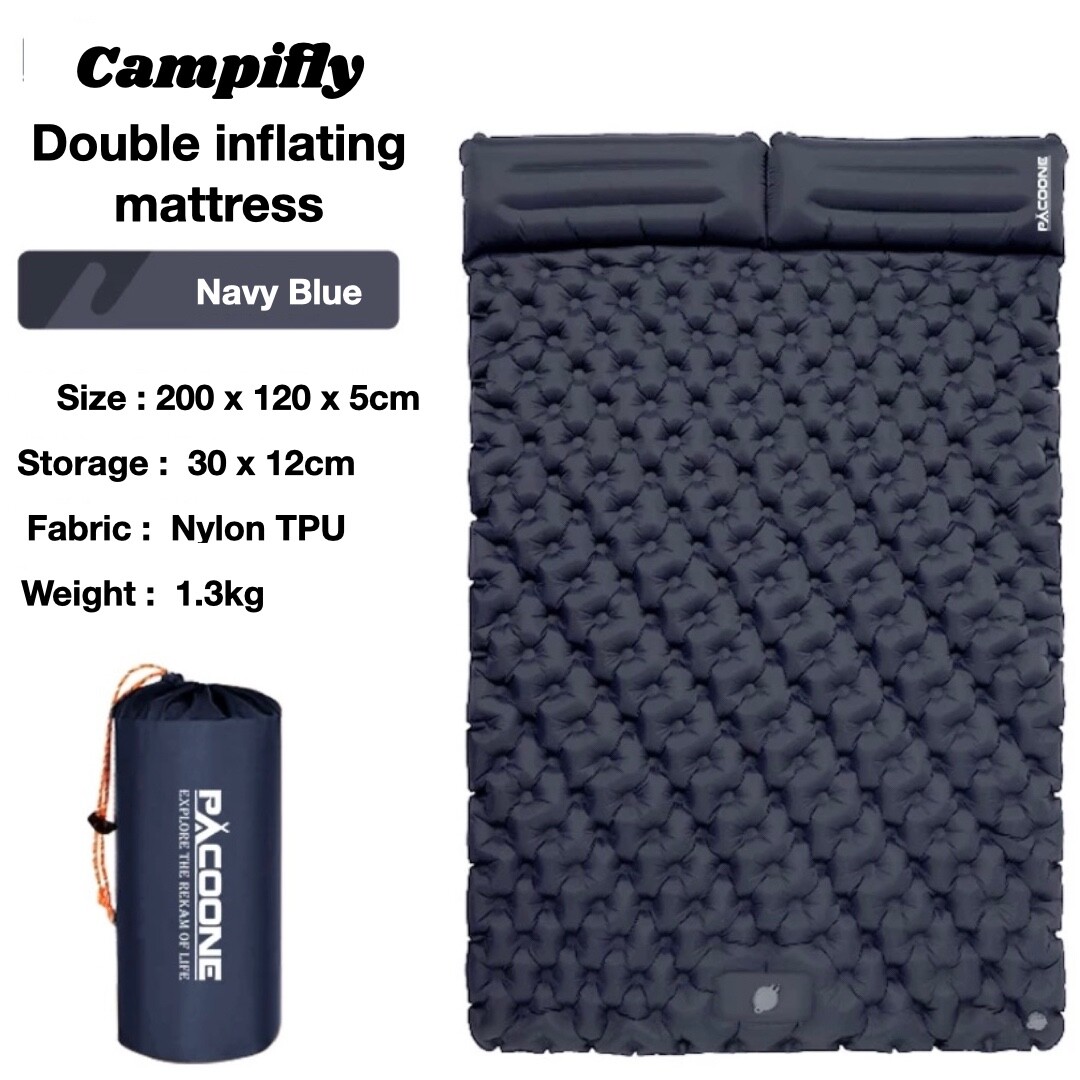 Camping Mat 5cm Thick Self Inflating Camping Mat for Outdoor Hiking Double