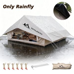 Inflatable Camping Tent Large Blow Up Tent with Hand Pump Outdoor Shelter.