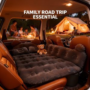 Inflatable Car Bed Air Mattress Back Seat Portable Travel Camping Sleep Pad SUV.
