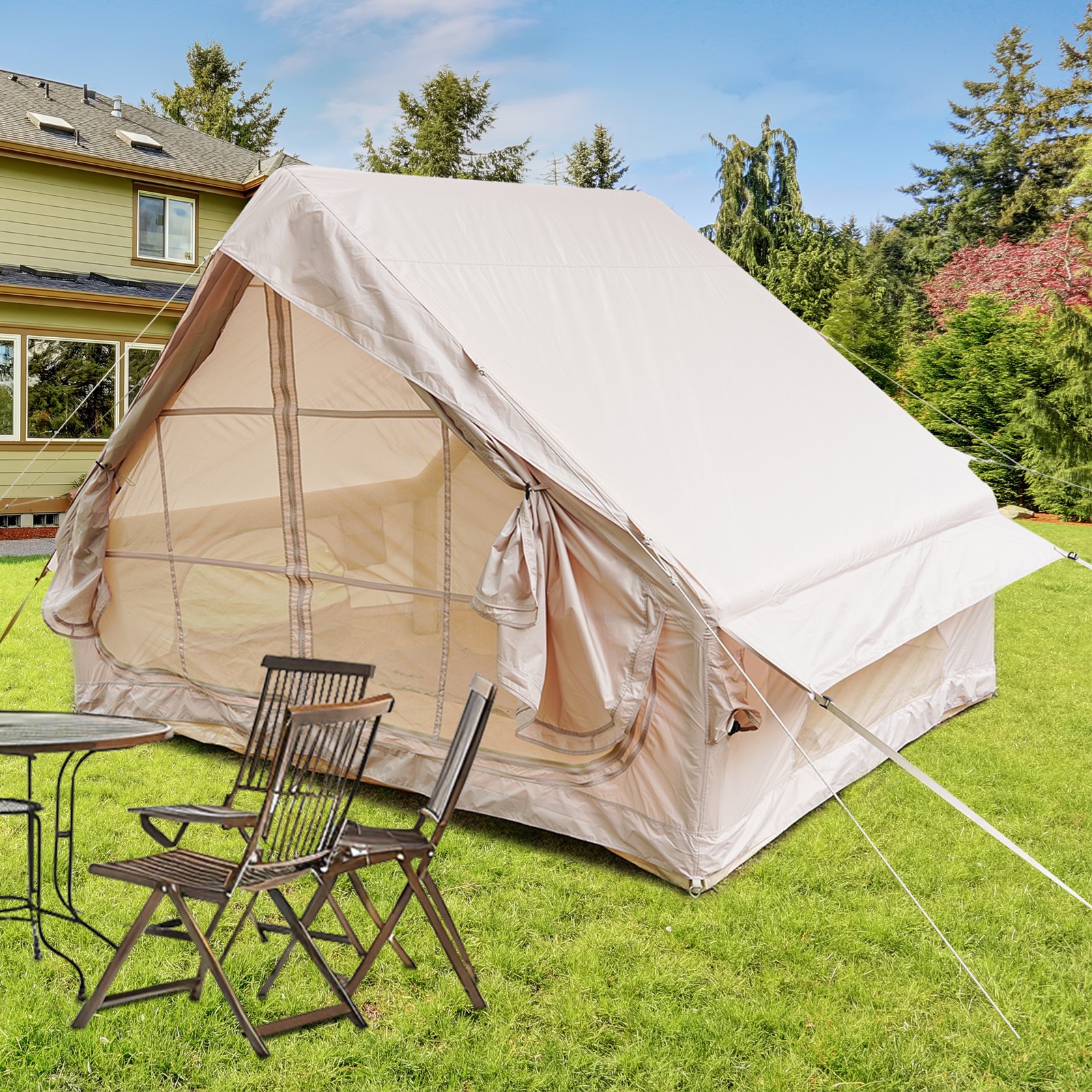 4-6 Person Inflatable Tent Glamping Tents for Outdoor Tent Luxury Glamping Tent