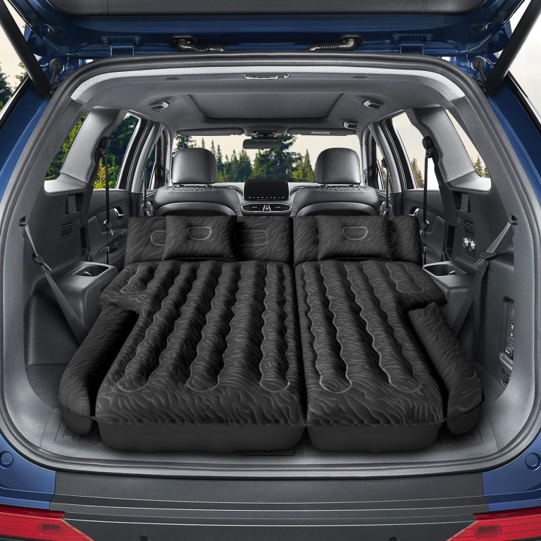 Inflatable SUV Air Mattress Bed, Double-Sided Flocking Travel Camping Bed with A