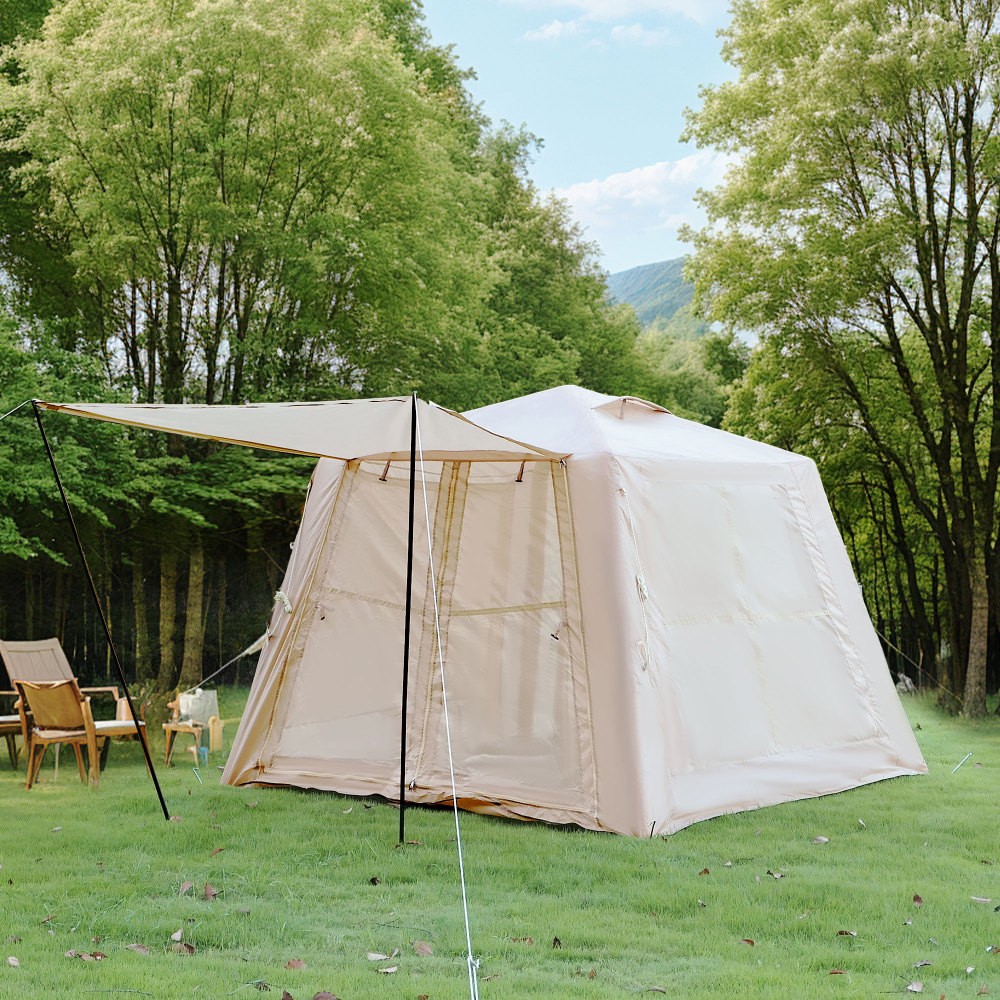 Inflatable Tent with Canopy All-Season Use Waterproof Oxford Fabric