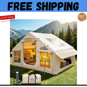 Inflatable Tent with Skylight, Quick Setup Blow Up Tents with Pump.
