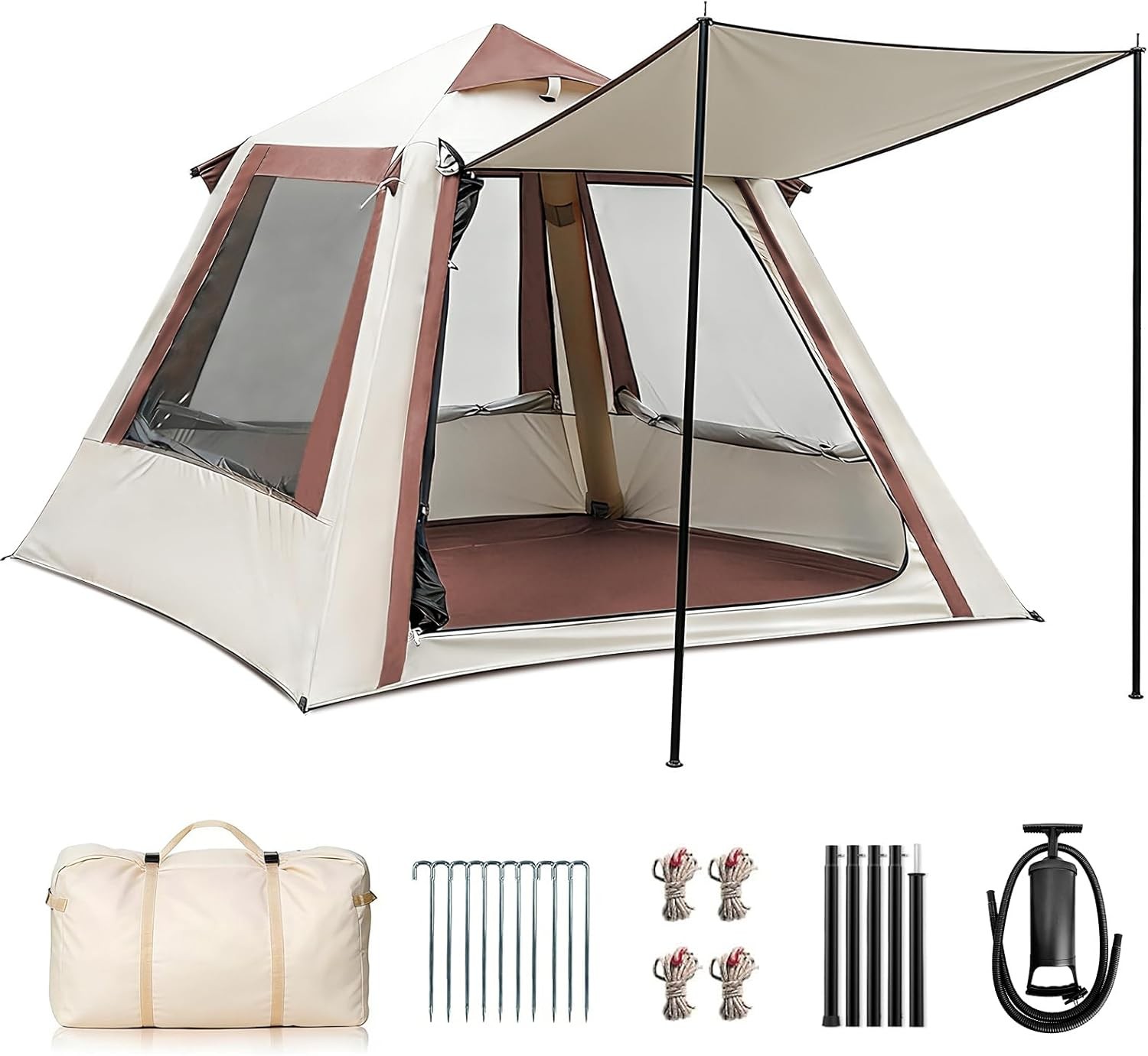 Inflatable Tents for Camping, Easy Setup Inflatable Tent with Canopy, Large.