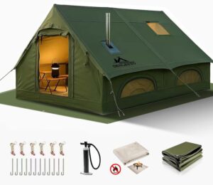 Luxury Large Inflatable Tents for Camping Adult 4/6/8/10 Person, 4 Season Blow Up.