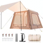 Inflatable Tents for Camping 2-4 Person Blow up Tent with Hand Pump Waterproof O.