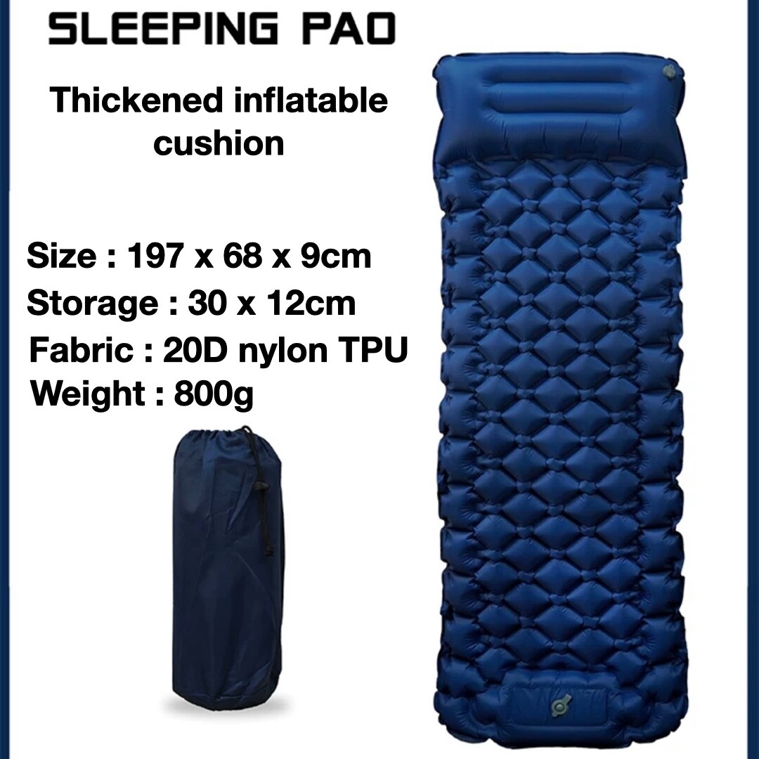 Camping Mat 9cm Thickened Self-Inflating Camping Mat for Outdoor Hiking Single.